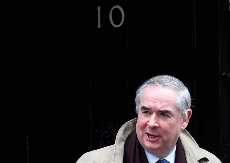 © Reuters. Britain's Attorney General Geoffrey Cox is seen outside Downing Street in London