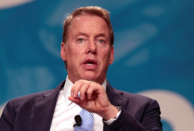 © Reuters. Ford Motor Executive Chairman Bill Ford talks about  newly named Ford Motor Company president and CEO James Hackett during a press conference at Ford Motor World Headquarters in Dearborn,