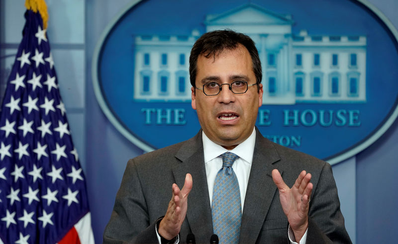 © Reuters. FILE PHOTO: U.S. Citizenship and Immigration Services Director Cissna speaks during a  press briefing in Washington