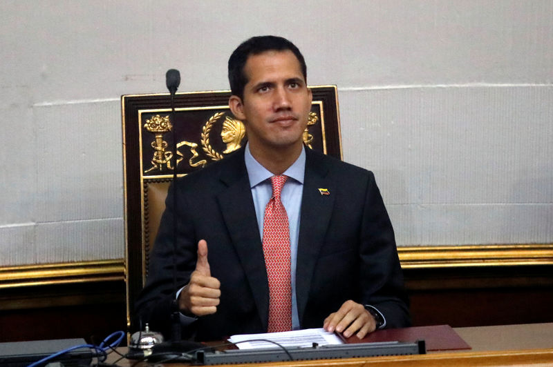 © Reuters. Venezuelan opposition leader Juan Guaido attends a session of Venezuela's National Assembly in Caracas