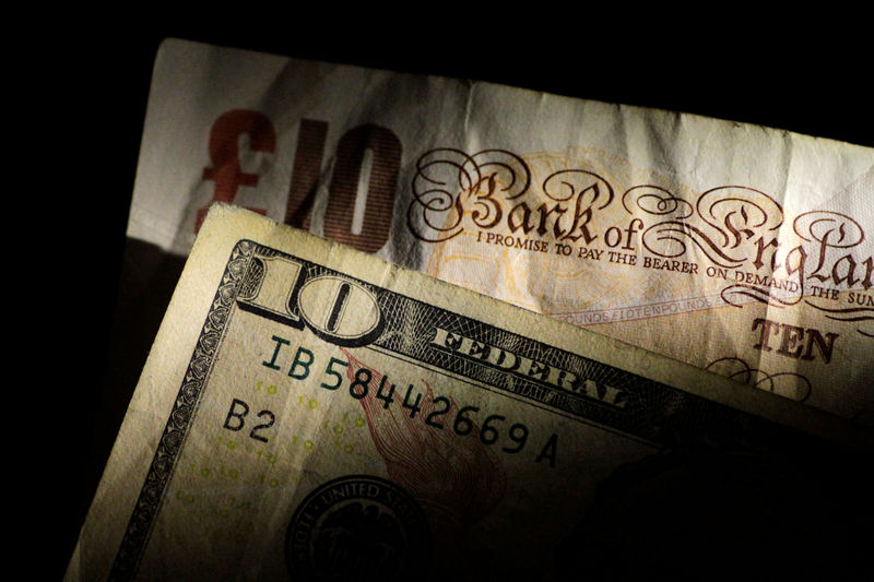 © Reuters. Банкноты фунта стерлингов и доллара