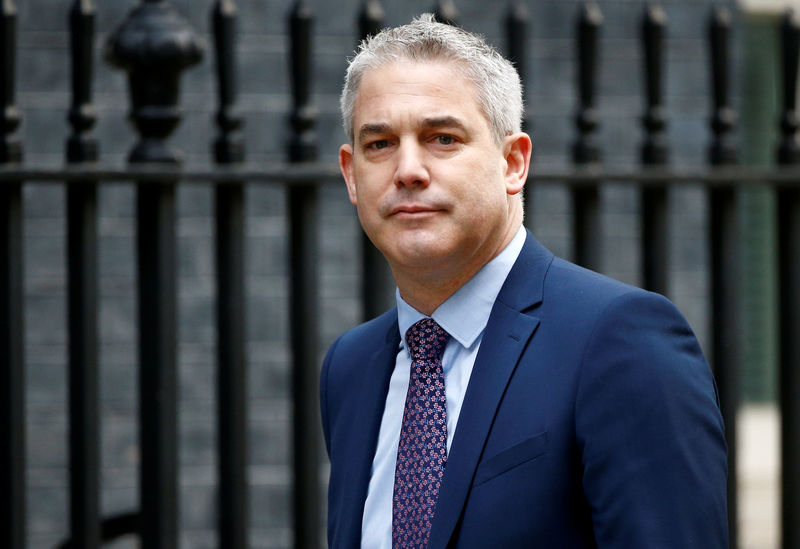 © Reuters. El secretario de Estado británico para la salida de la Unión Europea, Stephen Barclay, en Downing Street, Londres