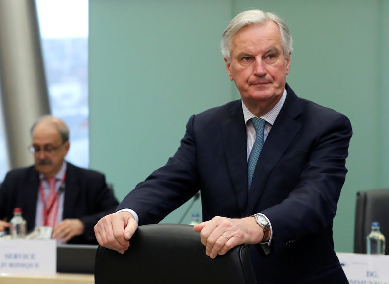 © Reuters. FOTO DE ARCHIVO: Michel Barnier, el principal negociador del Brexit de la Unión Europea, en Bruselas