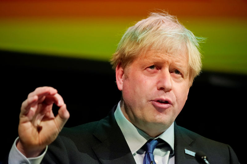 © Reuters. Foto de archivo del primer ministro británico, Boris Johnson, en un acto en Rotherham