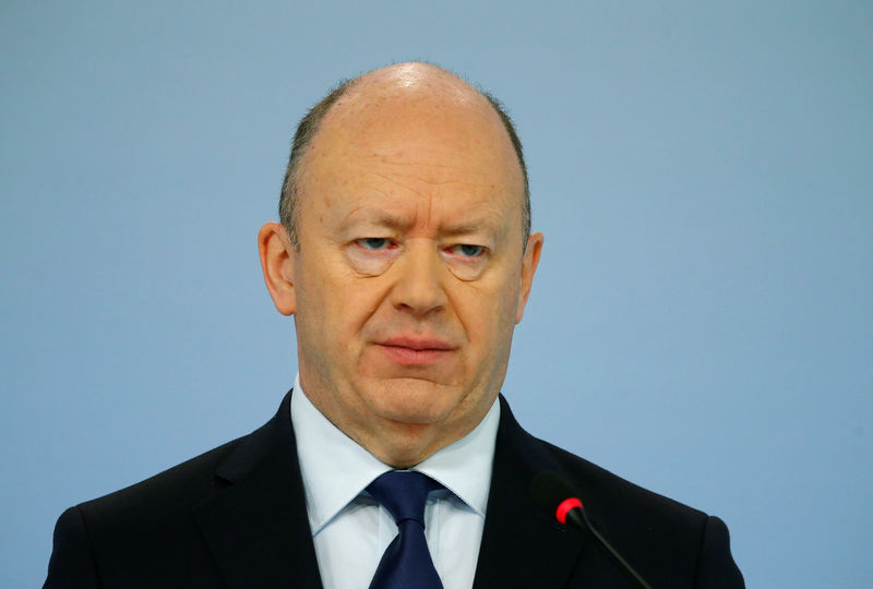 © Reuters. FILE PHOTO: Cryan, CEO of Germany's Deutsche Bank is pictured in Frankfurt