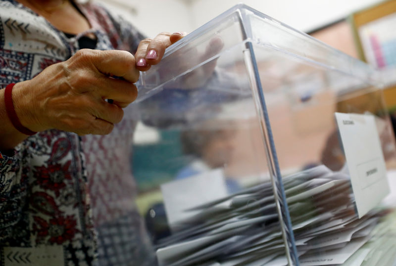 © Reuters. Una urna durante las elecciones generales de España en Madrid, España, el 28 de abril de 2019