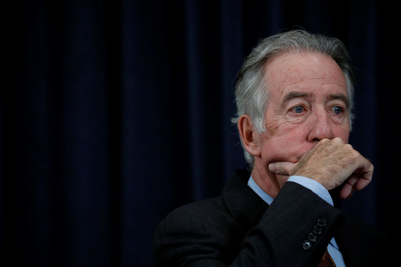© Reuters. FILE PHOTO: Rep. Richard Neal (D-MA) looks on prior to a House Ways and Means Committee markup of the Republican Tax Reform legislation on Capitol Hill in Washington