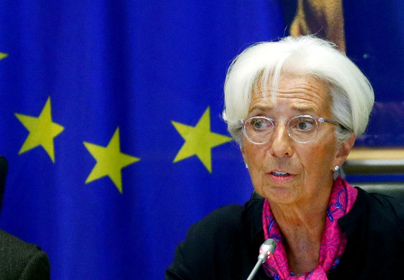 © Reuters. FILE PHOTO: Lagarde, the next president of the European Central Bank, speaks to the EU Parliament's Economic and Monetary Affairs Committee in Brussels