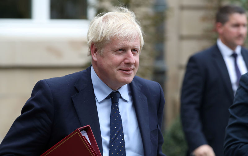 © Reuters. FILE PHOTO: British Prime Minister Boris Johnson visits Luxembourg