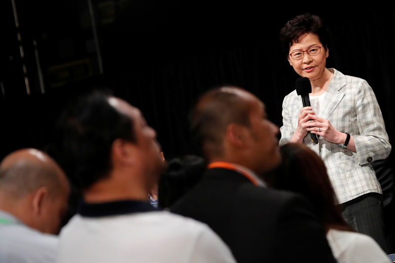 © Reuters. First community dialogue session in Hong Kong
