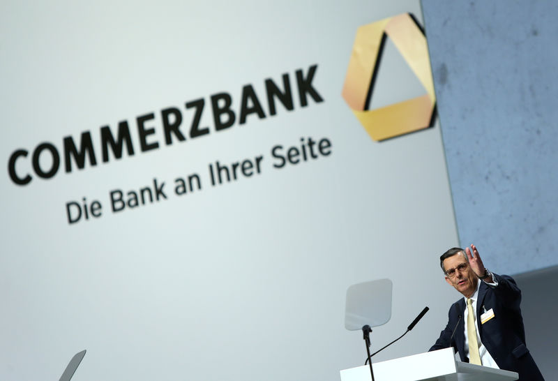 © Reuters. FILE PHOTO: Commerzbank AG hold their annual general meeting of shareholders in Wiesbaden
