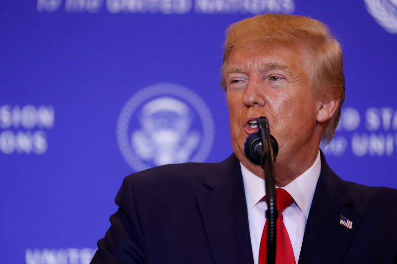 © Reuters. U.S. President Trump holds news conference in New York City, New York