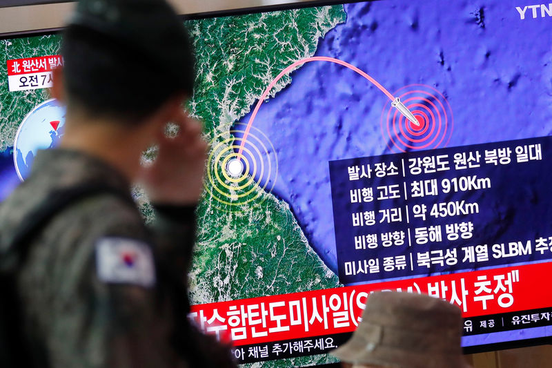 © Reuters. 北朝鮮がＳＬＢＭ発射か、米朝の実務者協議を目前に