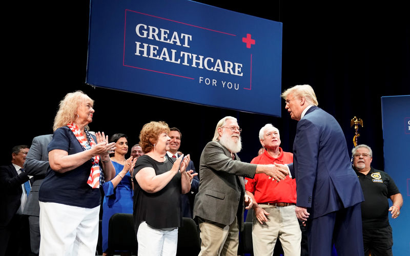 © Reuters. Trump visits The Villages in Florida to speak about Medicare