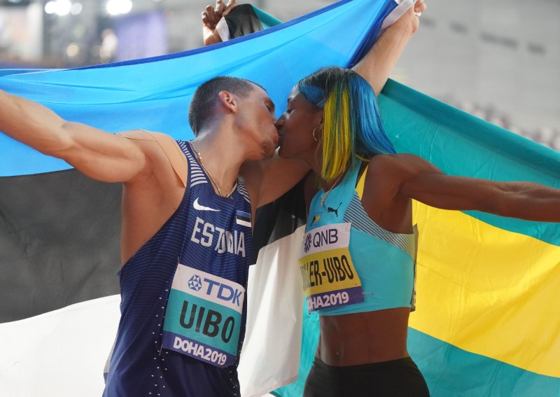 Husband and wife Uibo and Miller-Uibo each win silver