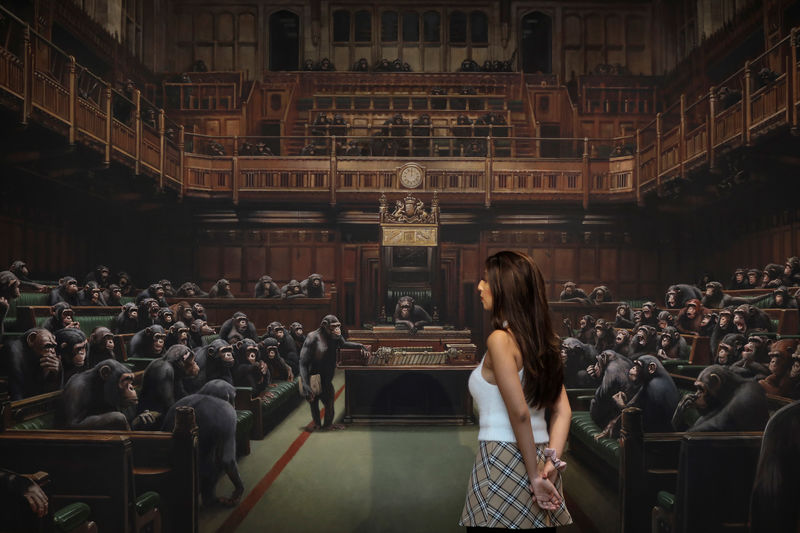La obra de Banksy de los chimpancés en el Parlamento británico se vende por 11 millones