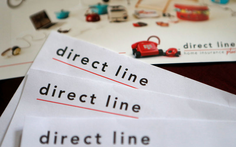 © Reuters. FILE PHOTO: A photo illustration shows insurance renewal notices from Direct Line in London, Britain