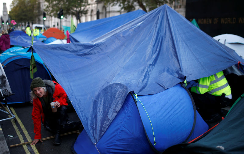 © Reuters. Extinction Rebellion protest in London