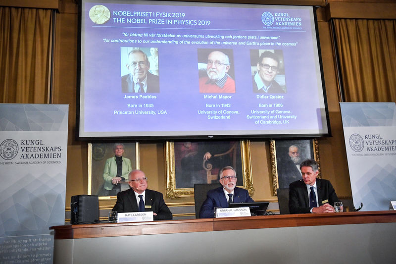 Peebles, Mayor y Queloz ganan el Nobel de Física 2019