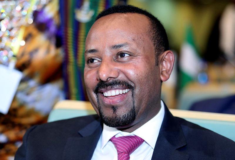 © Reuters. Primeiro-ministro da Etiópia, Abiy Ahmed, em Adis Abeba