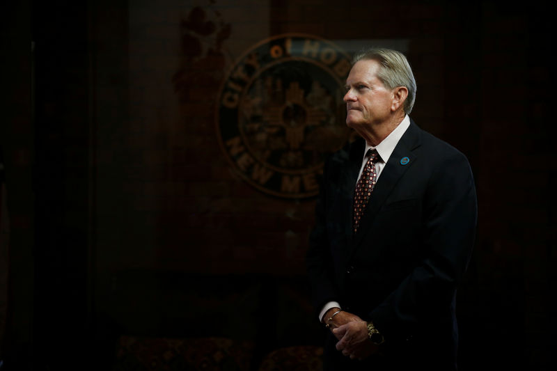 © Reuters. Mayor Sam Cobb poses for a portrait in Hobbs