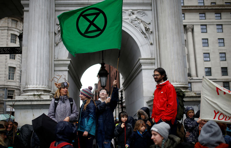 © Reuters. Extinction Rebellion protest in London