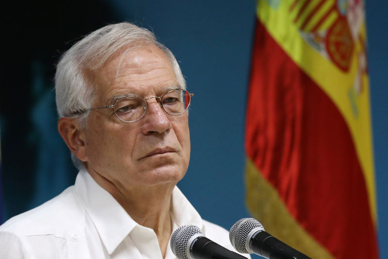 © Reuters. Spanish Foreign Minister Josep Borrell speaks during a news conference in Havana