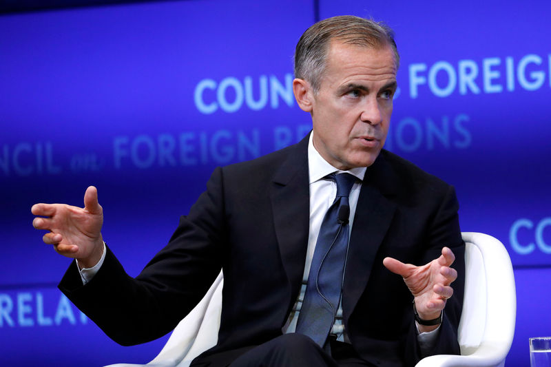 © Reuters. Mark Carney, Governor of the Bank of England (BOE) speaks at the Council on Foreign Relations in New York