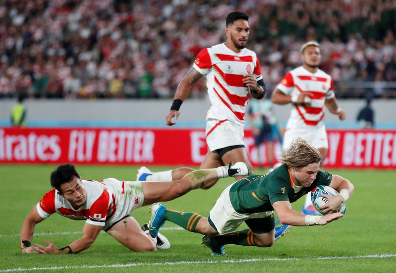 © Reuters. Rugby World Cup 2019 - Quarter Final - Japan v South Africa