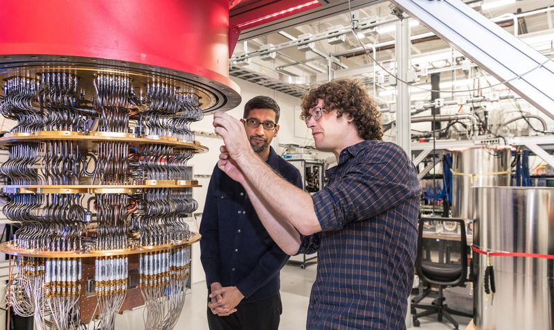 © Reuters. Computador quântico do Google, em laboratório