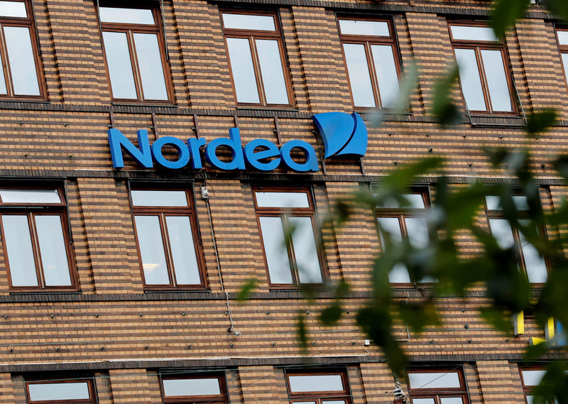 © Reuters. Nordea bank sign is seen in Copenhagen