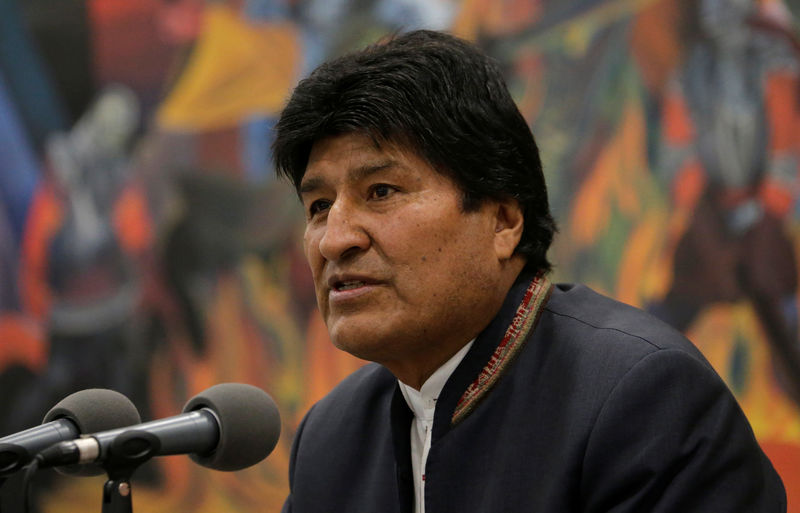 © Reuters. Presidente da Bolívia, Evo Morales, durante entrevista coletiva em La Paz