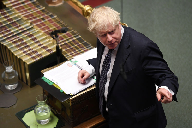 © Reuters. Britain's Prime Minister Boris Johnson is seen at the House of Commons in London