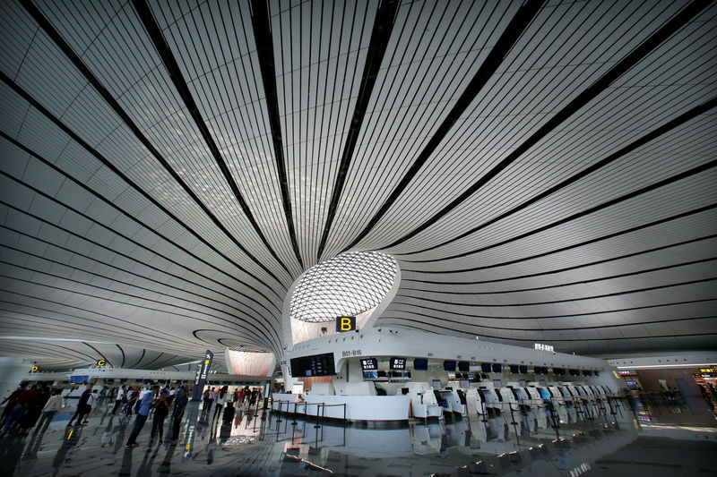 Beijing's new $63 billion mega-airport begins international flights