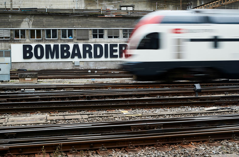 Bombardier shares rise on target commitment, asset sales