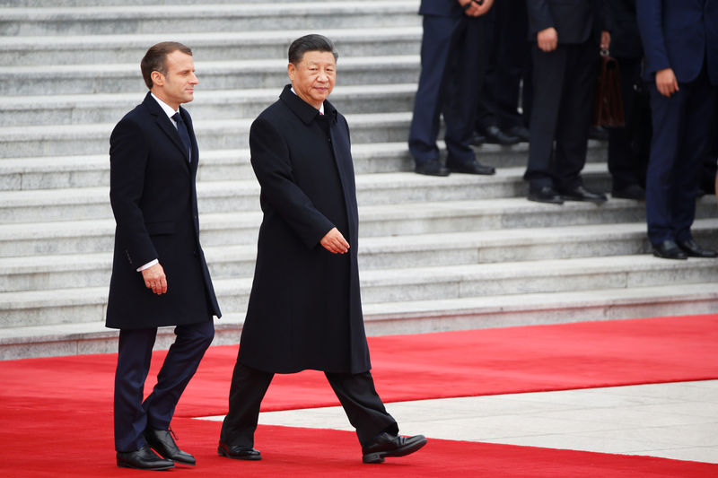 © Reuters. مسؤول: الصين وفرنسا توقعان اتفاقات بقيمة 15 مليار دولار خلال زيارة ماكرون