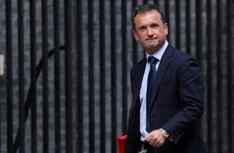 © Reuters. FILE PHOTO: Britain's Secretary of State for Wales Alun Cairns is seen outside Downing Street in London