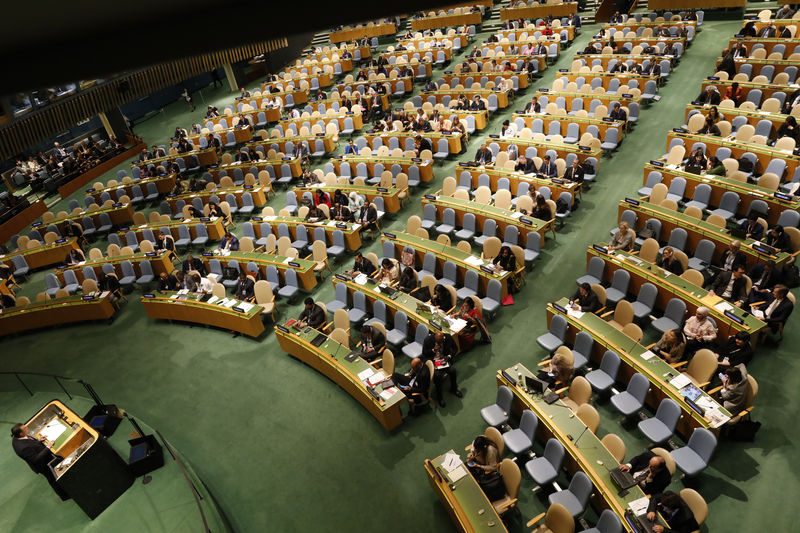 © Reuters. Plenário da Assembleia Geral da ONU