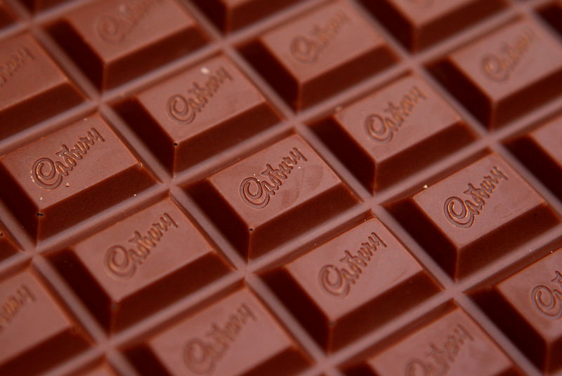 © Reuters. The Cadbury name is seen on a bar of Dairy Milk chocolate in Manchester