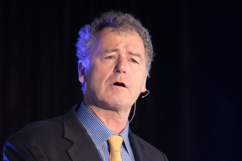 © Reuters. FILE PHOTO: Marc Funk speaks at the opening of the world's largest dedicated cell and gene therapy facility in Houston