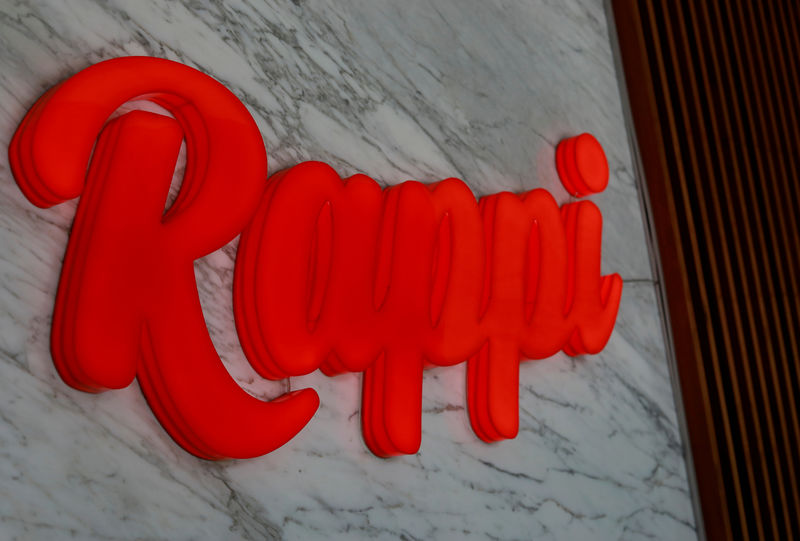 © Reuters. FILE PHOTO: The logo of Colombian on-demand delivery company Rappi is seen on the wall of the Rappi offices in Mexico City