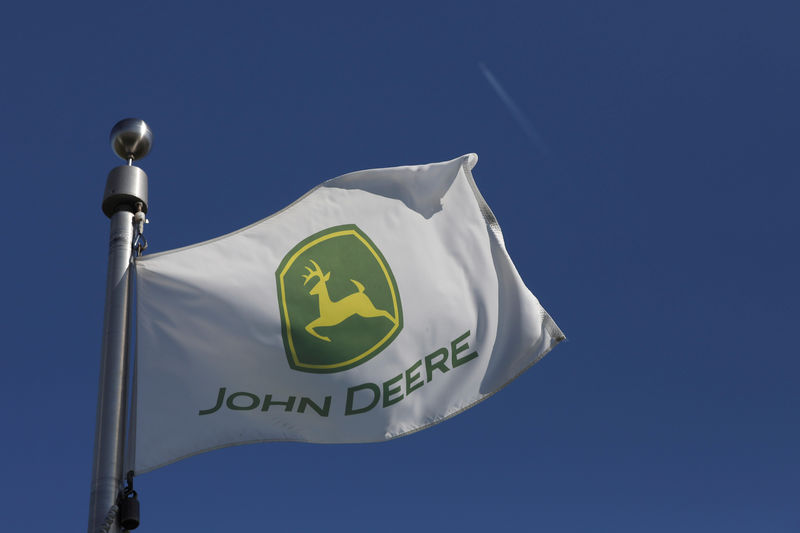 © Reuters. John Deere's Harvester Works facility is seen in East Moline