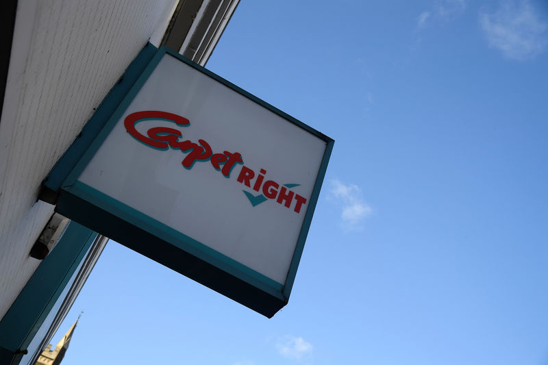 © Reuters. A branch of Carpetright is seen in south west London