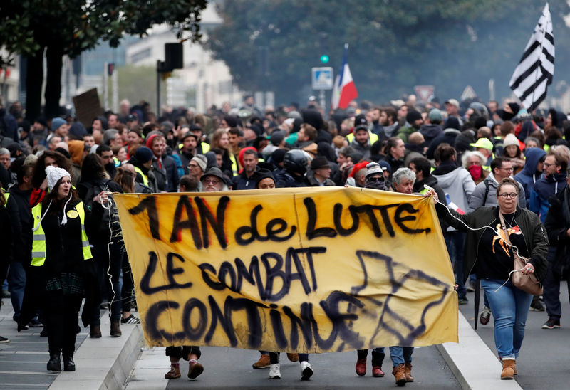 © Reuters. GILETS JAUNES: 28.000 MANIFESTANTS EN FRANCE