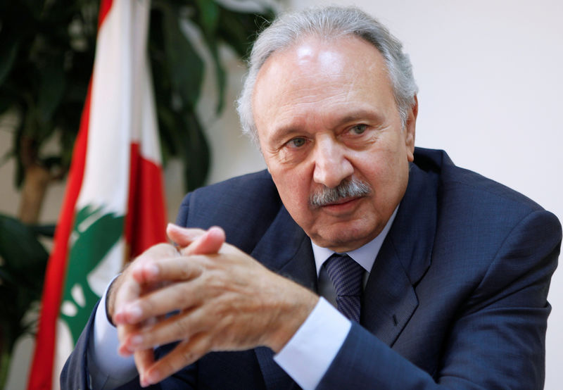 © Reuters. FILE PHOTO: Lebanon's then-Minister of Economy and Trade, Mohammad Safadi, speaks in 2010