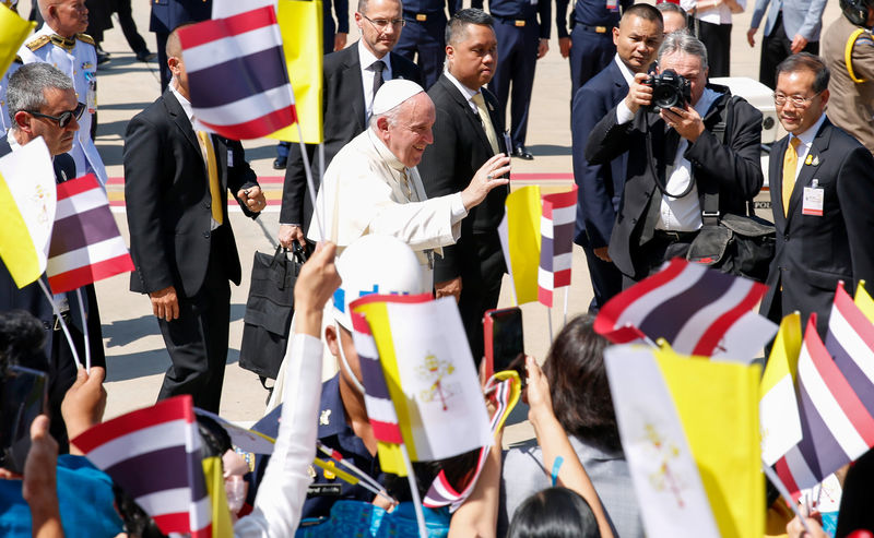 Le pape François débute une visite en Thaïlande et au Japon