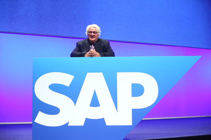 © Reuters. SAP holds annual general meeting in Mannheim