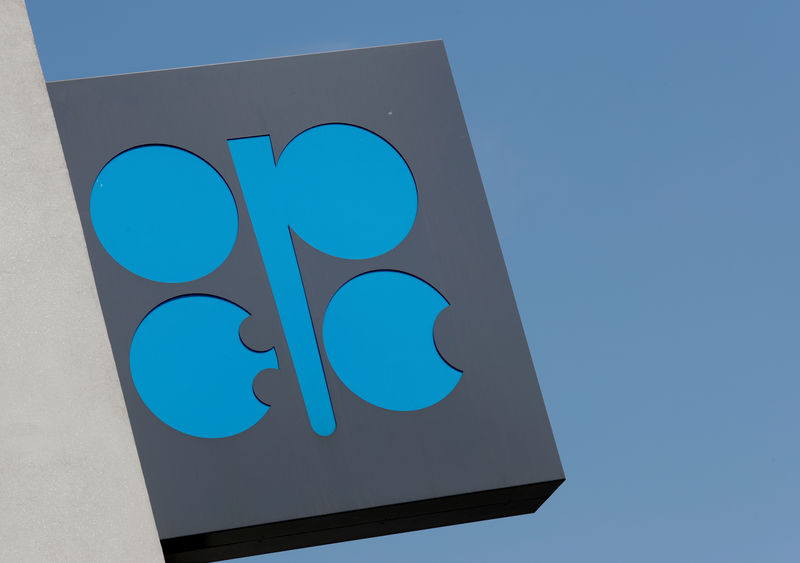 © Reuters. FILE PHOTO: The logo of the Organisation of the Petroleum Exporting Countries (OPEC) is seen at OPEC's headquarters in Vienna