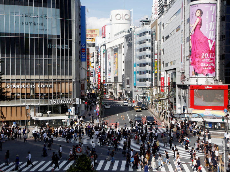 © Reuters. 日本の消費者物価、10月は消費増税が押し上げ
