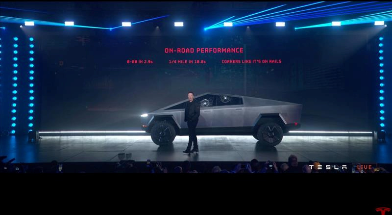Tesla's electric pickup breaks the mould with angular design and armored glass